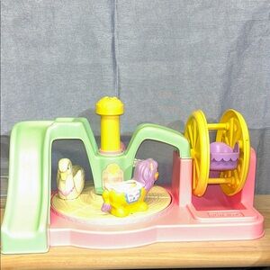Vintage Playskool Amusement Park Playset: 1991 Spinning Carousel Ferris Wheel
